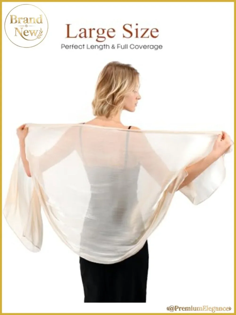 Silk-Like Shawl Wrap for Evening Dresses Wedding Party Bridesmaid